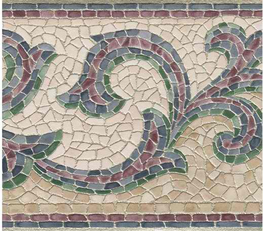 Leaf Trail Wallpaper Border Grey 418b126 Mosaic