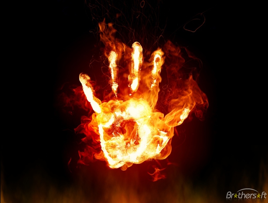 Fire Hands Animated Wallpaper