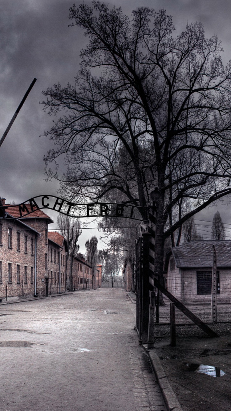 Auschwitz Concentration Camp Arbeit Macht Frei iPhone Wallpaper