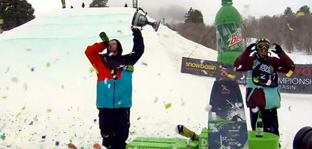 Winter Dew Tour Goepper Wins Slopestyle Wall