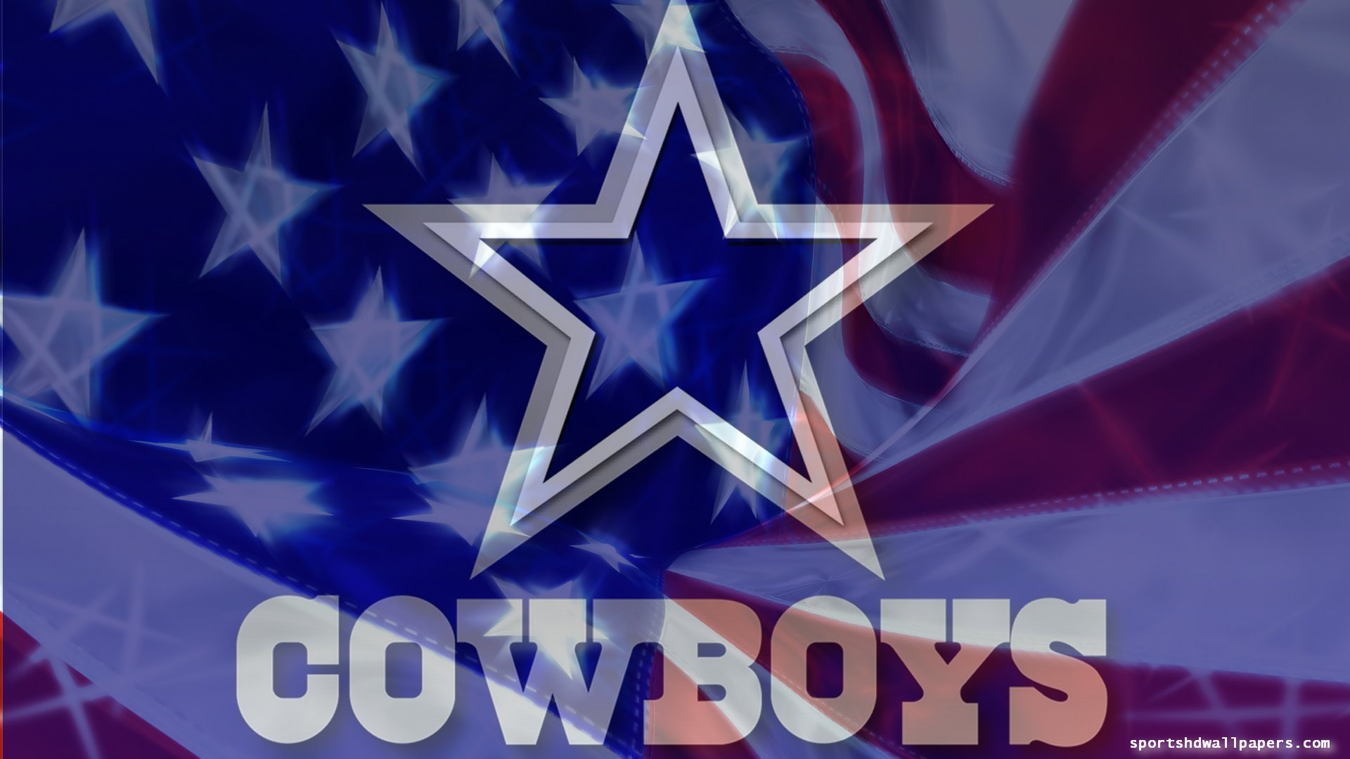 Nfl Dallas Cowboys Logo On Windy Usa American Flag HD
