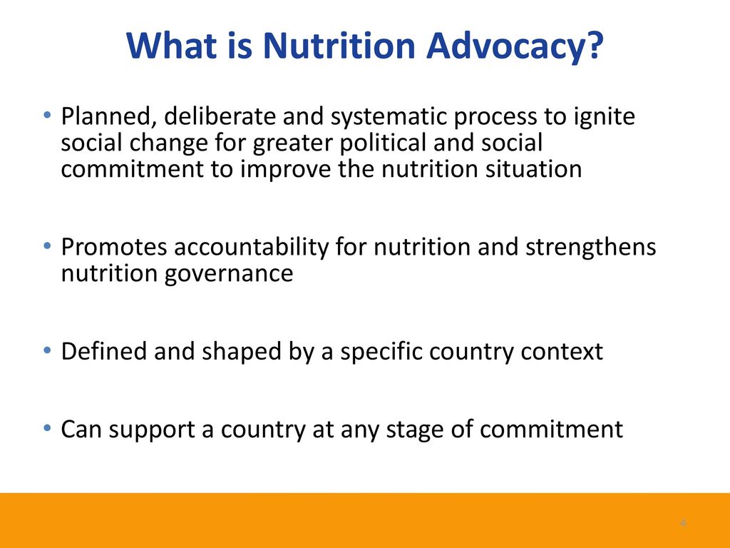 Advocacy To Reduce Malnutrition Using Profiles And Nutrition