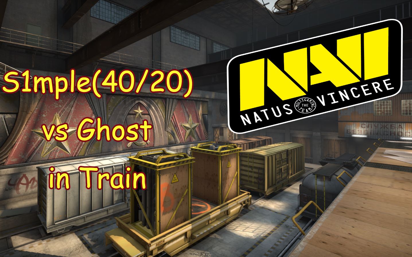 S1mple from Natus Vincere playing Counter-Strike on the Train map