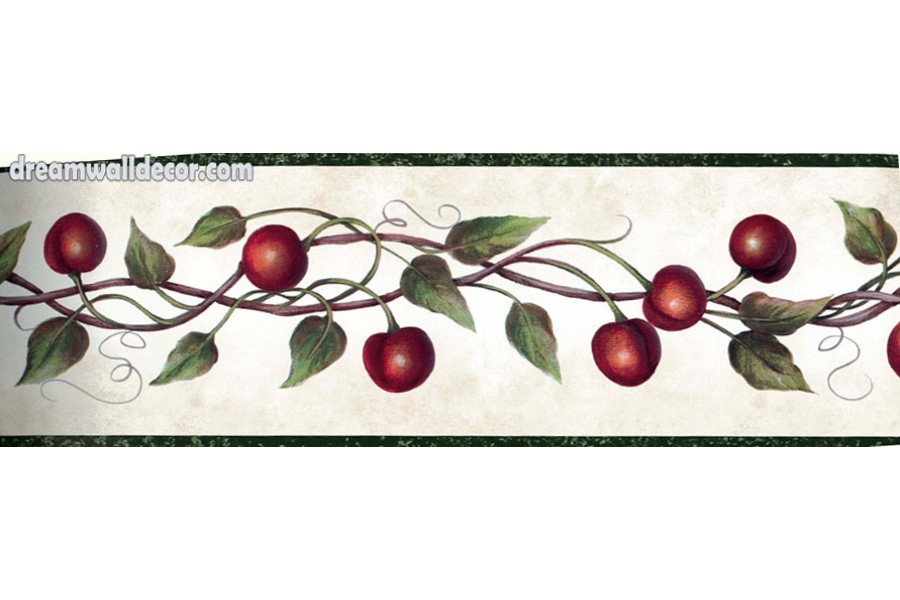 Red Cherries Wallpaper Border