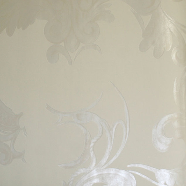 Amsterdam Traditional Silver On Cream Wallpaper Contemporary