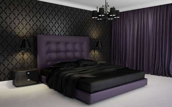 Black Wallpaper For Bedroom