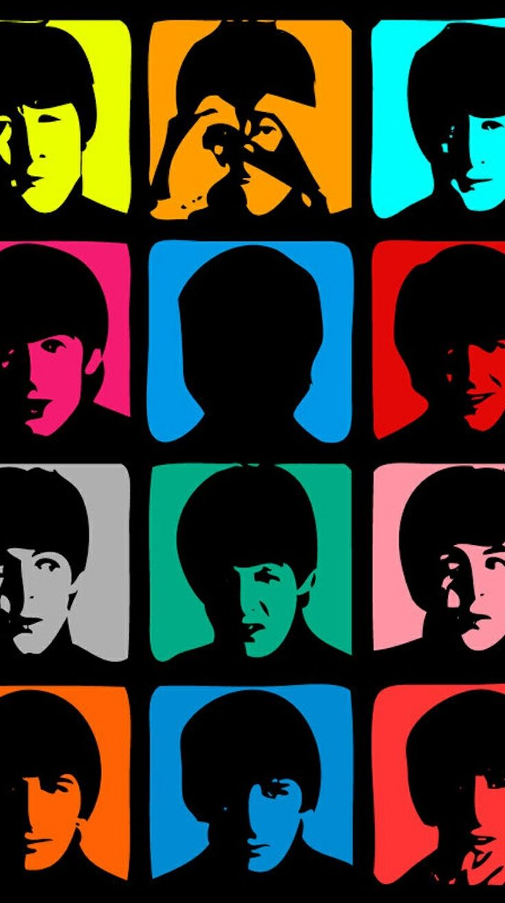 Beatles Faces iPhone Wallpaper