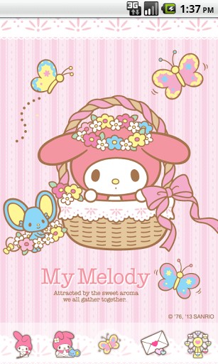 My Melody In Basket Theme App Para Android
