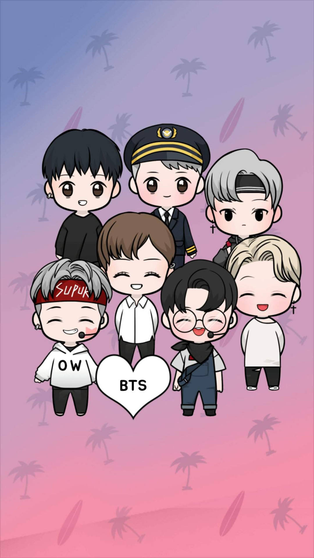 Bts Chibi Group 0a5hbskjs8fjnez1 Wallpaper
