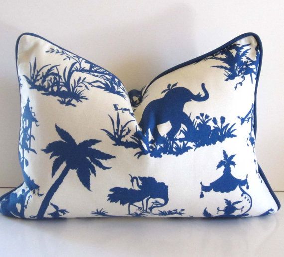 Covers Chinoiserie Pillow Elephant Pillows Stencils Curtains