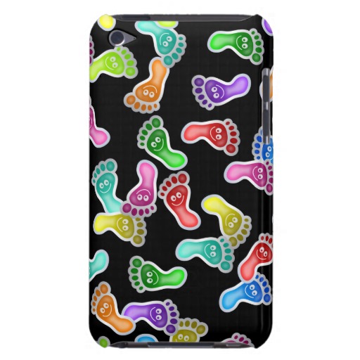 Cute Happy Smiling Feet Wallpaper iPod Touch Cases