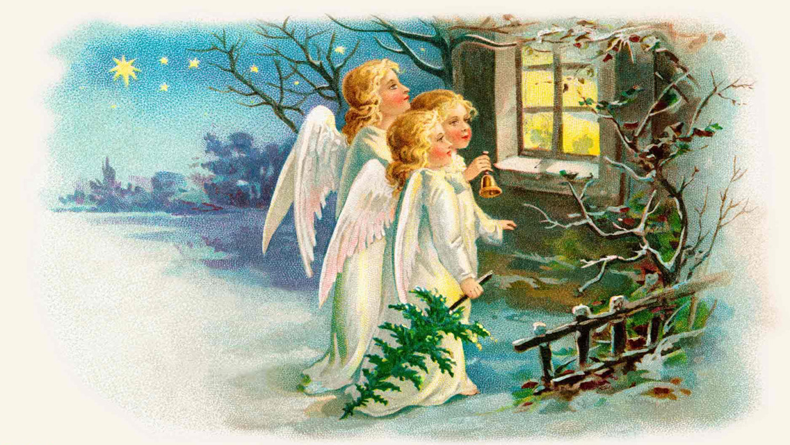 Christmas Angels HD Wallpaper For iPhone