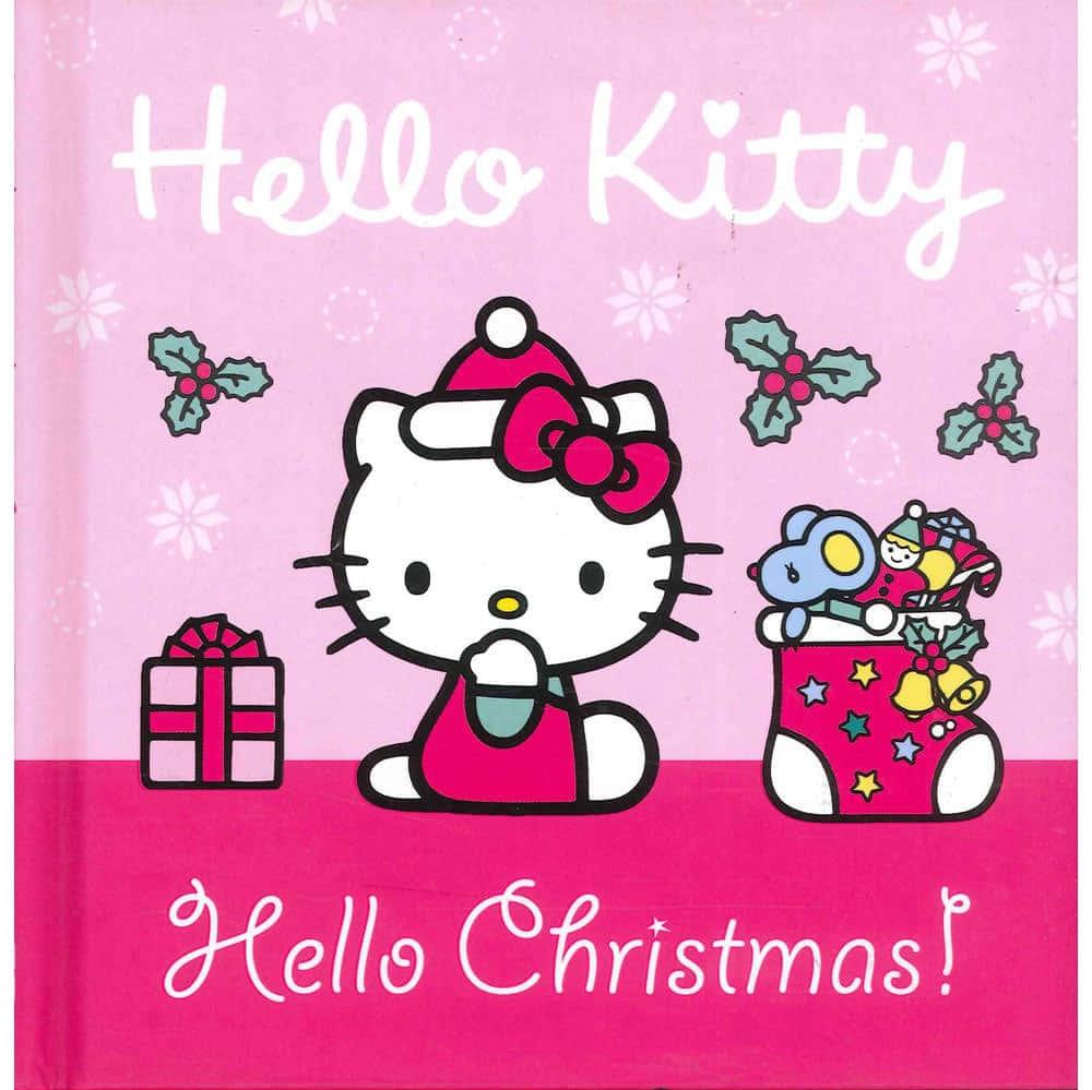 Download A festive Hello Kitty Christmas scene with a Christmas