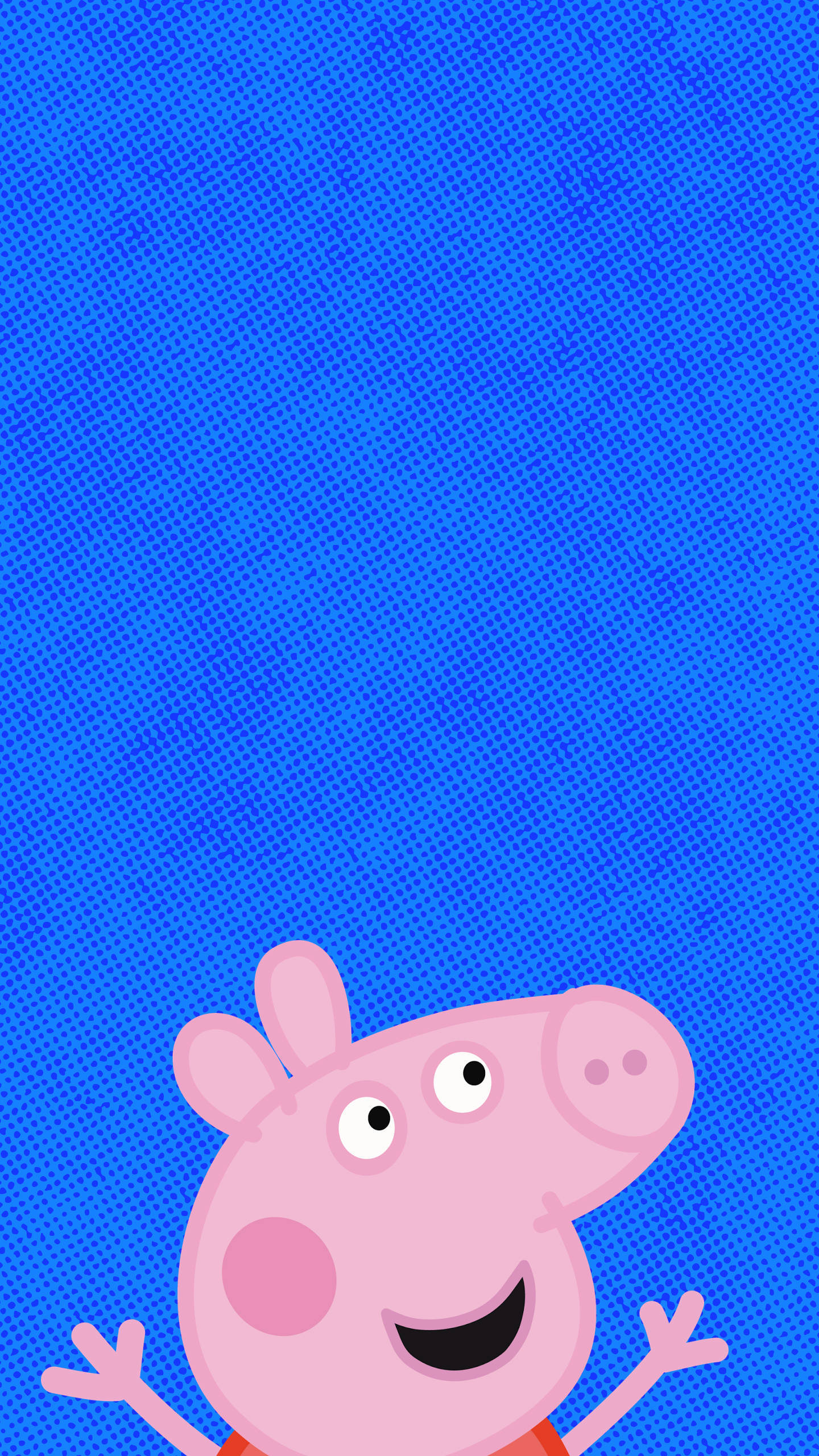 Peppa Pig iPhone Blue Wallpaper