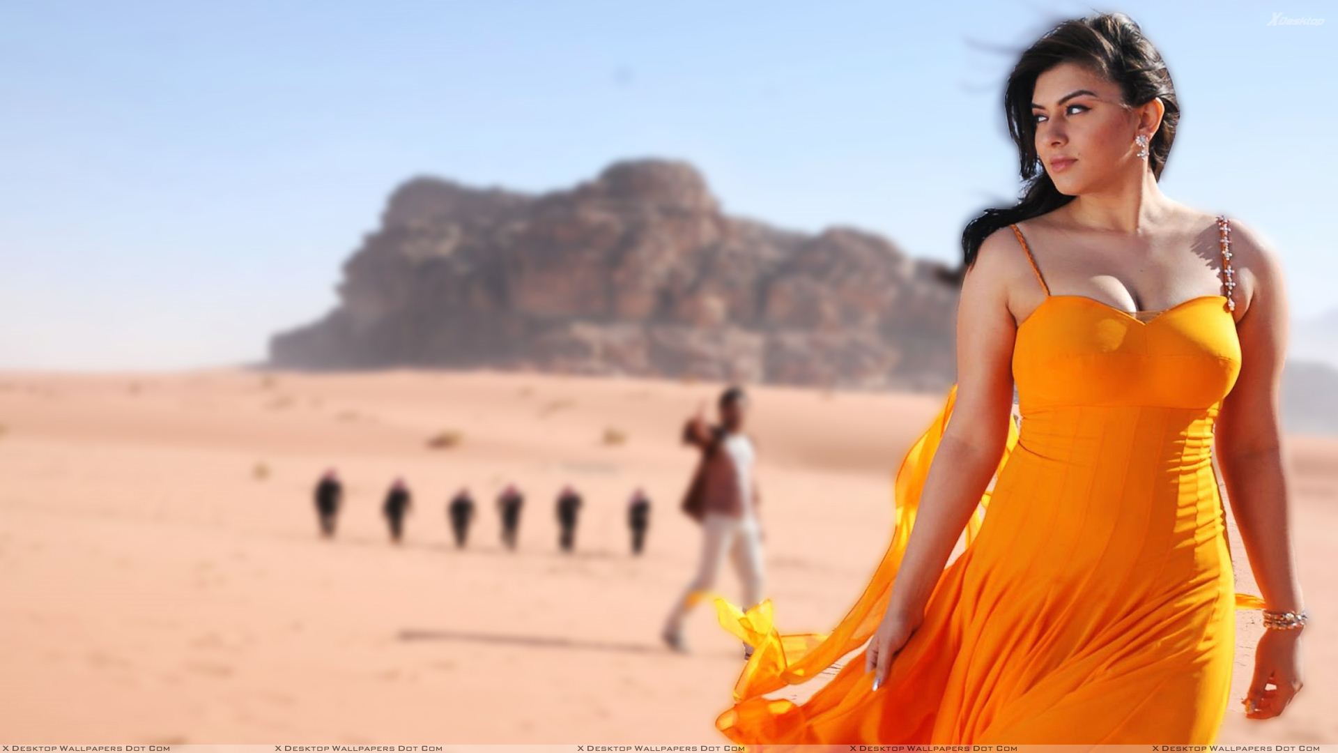 Hansika Motwani In Yellow Long Dress Tamil Movie
