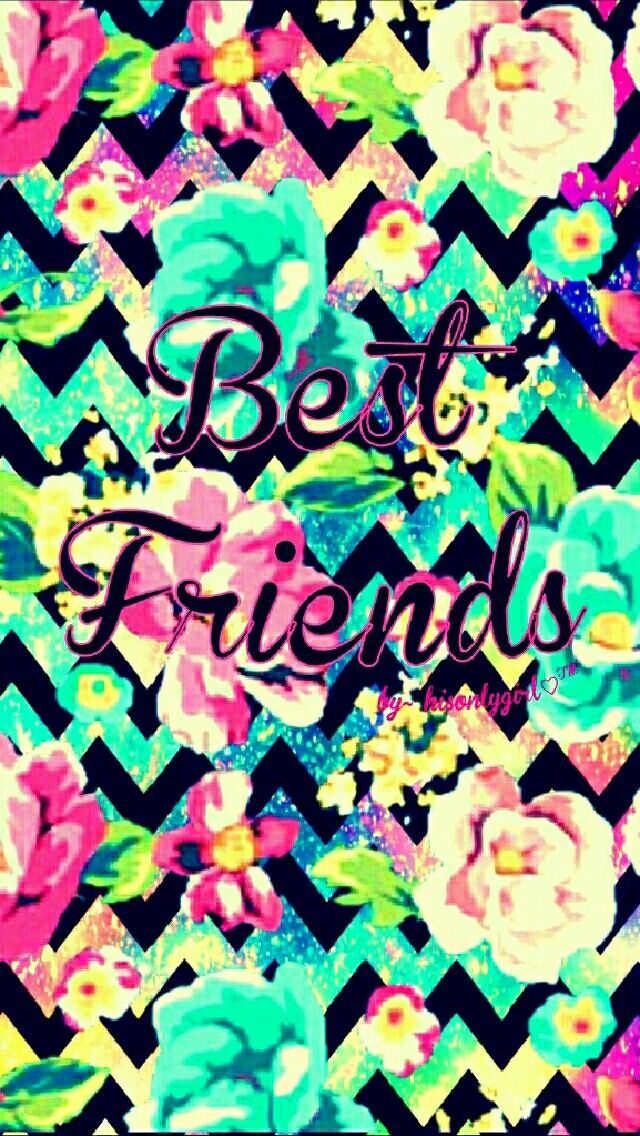 Best Friends Floral Chevron Galaxy Wallpaper I Created For The App