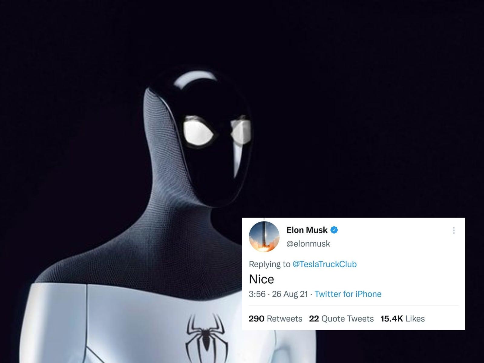 User Imagines Tesla Bot In Halloween Costume Elon Musk