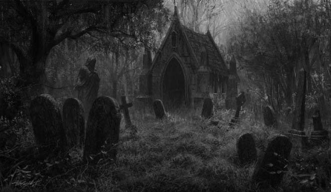 Evil Graveyard Scene