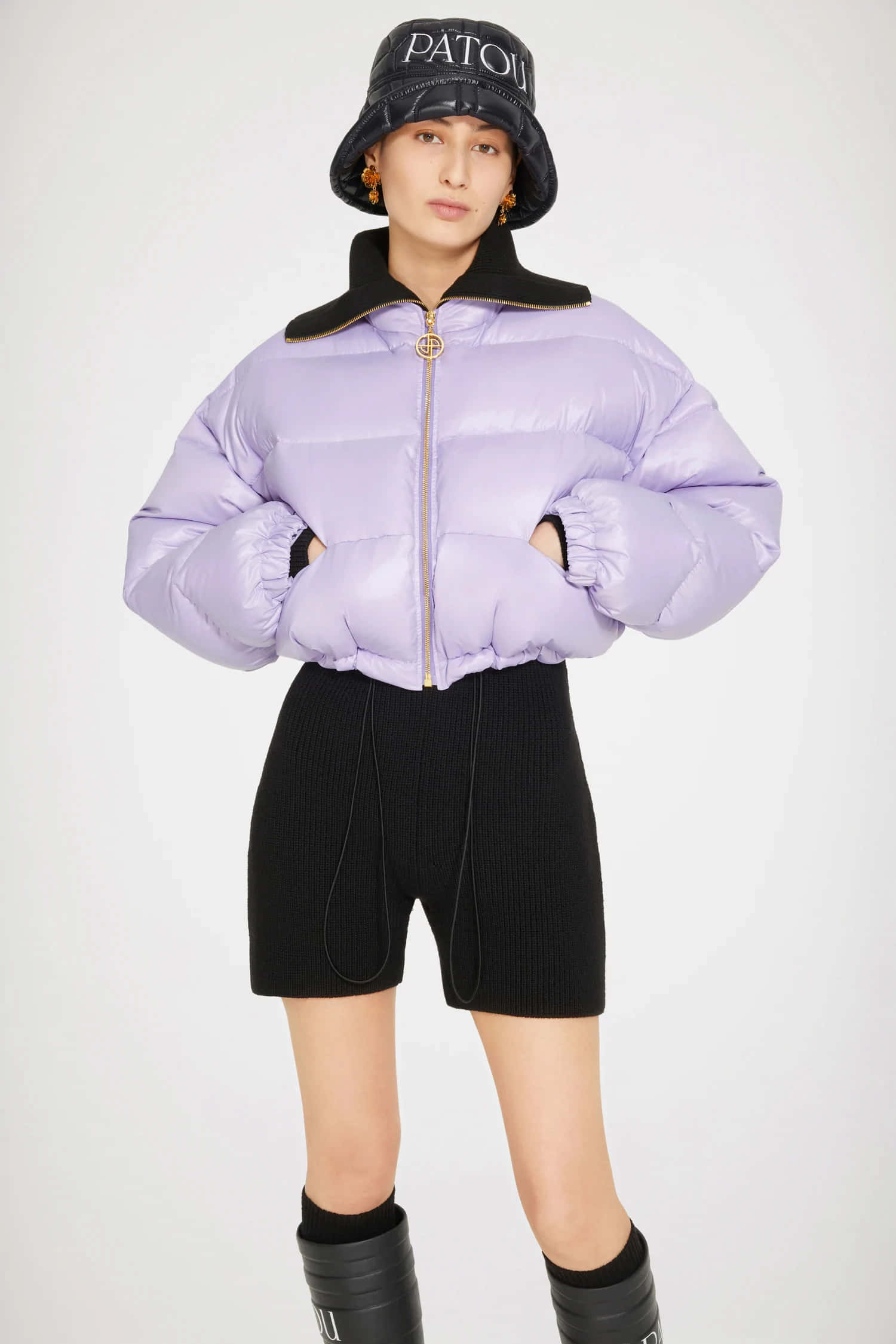Patou Purple Puffer Jacket Wallpaper
