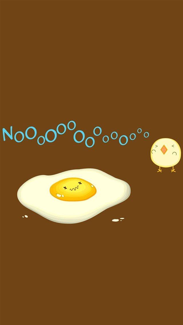 Funny Chicken Egg No iPhone Wallpaper