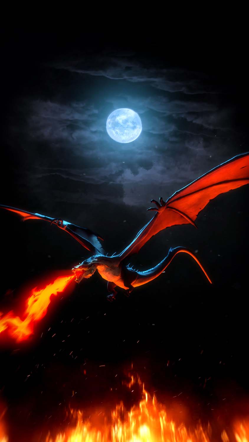 Lava Dragon Wallpaper