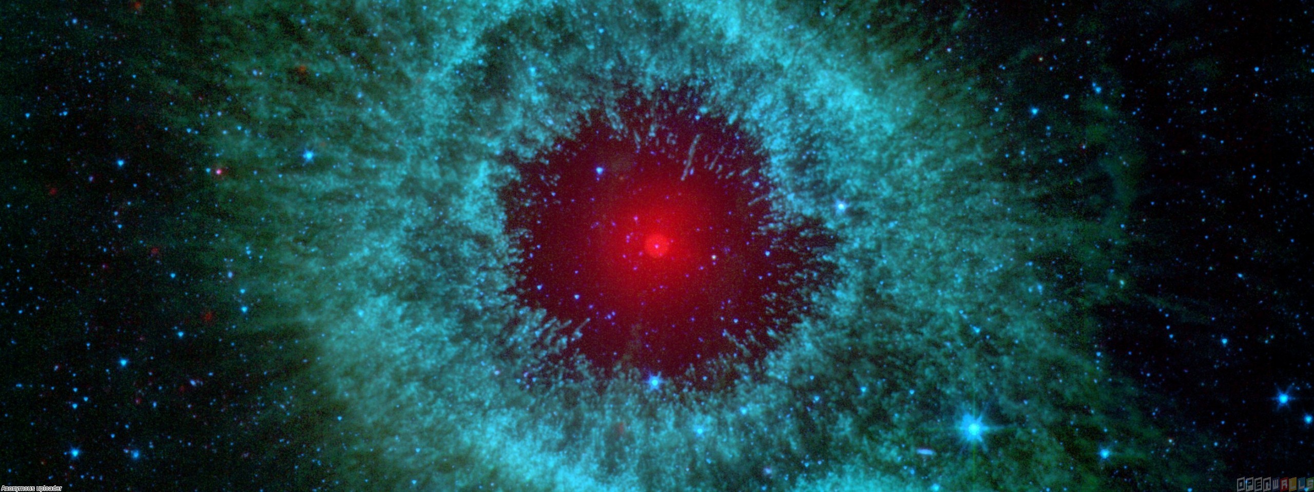Infrared image of the helix nebula wallpaper 3204   Open Walls