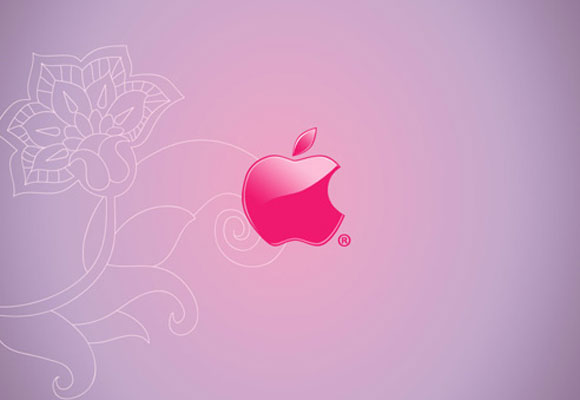 Pink Apple Logo iPad Wallpapers Free Download