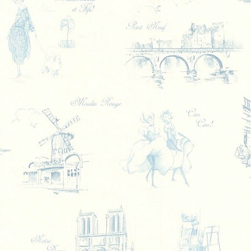 Wallpaper Retro Vintage French Themes