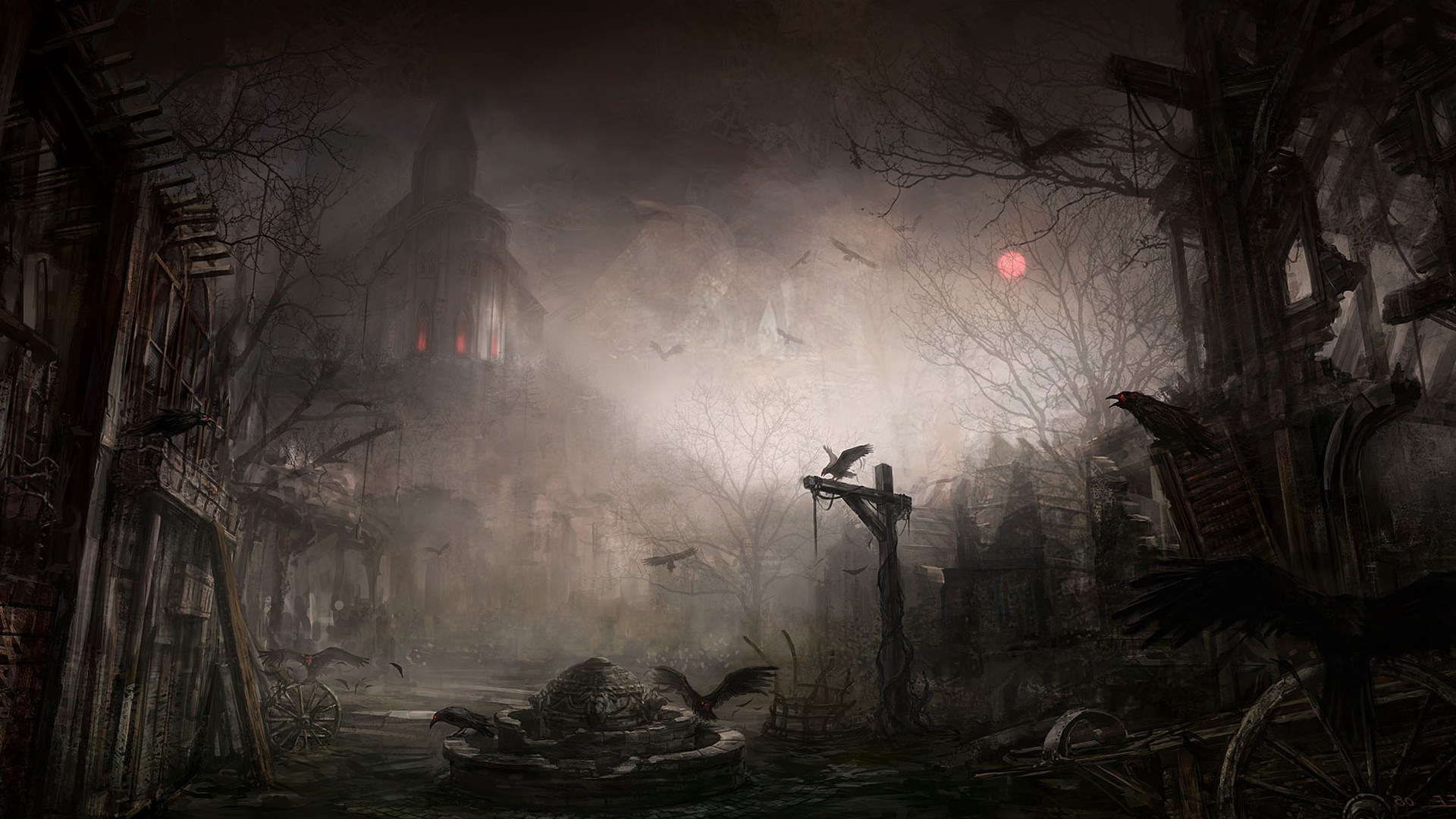 Fantasy Art Diablo Iii Tristram Illustration Wallpaper HD