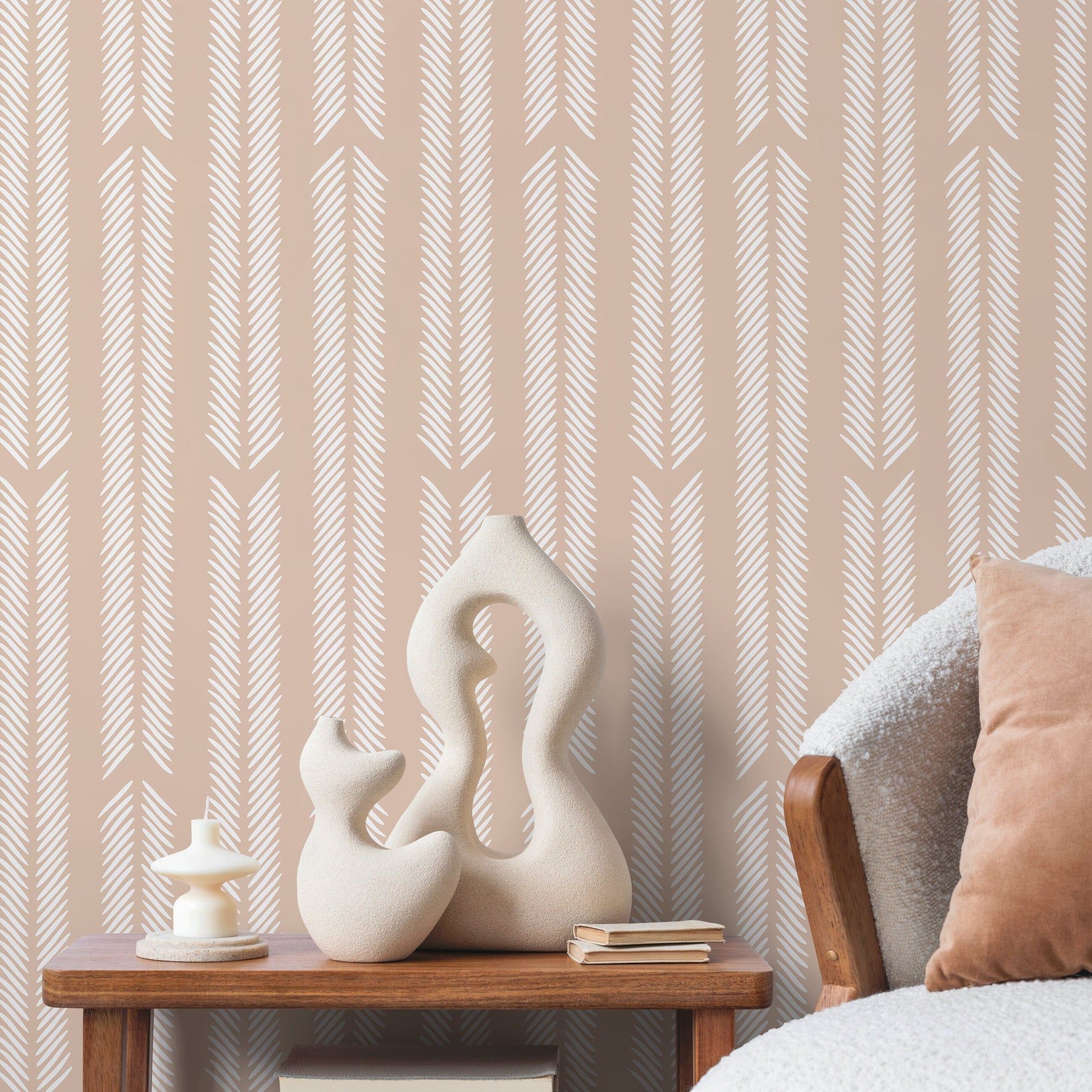 Beige Minimalist Wallpaper