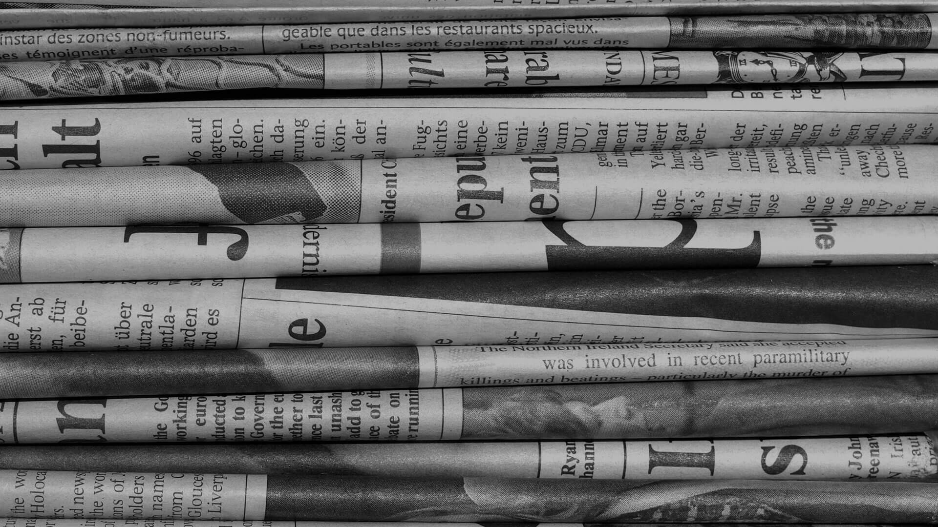 Black And White Newspaper Wallpaper