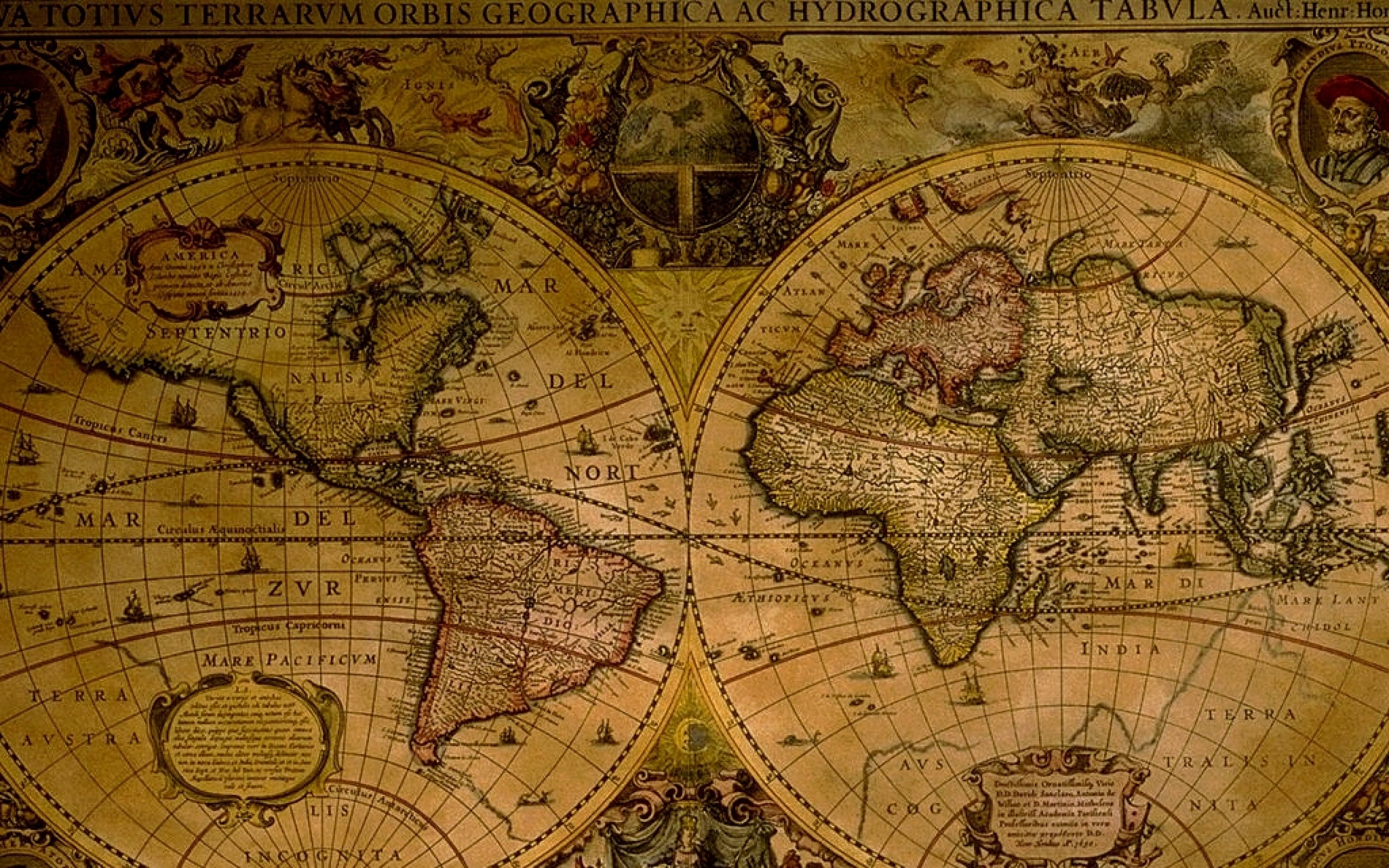 Wallpaper Ancient Map World