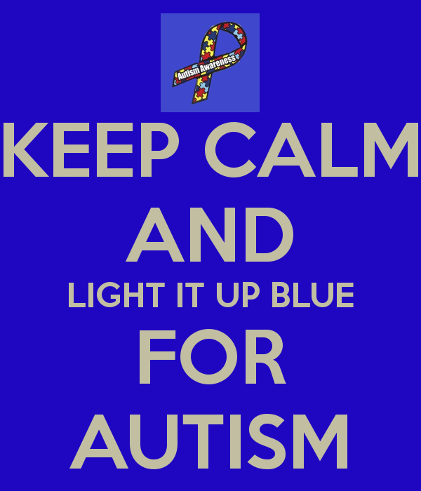 Keep Calm And Light It Up Blue For Autism Carry On