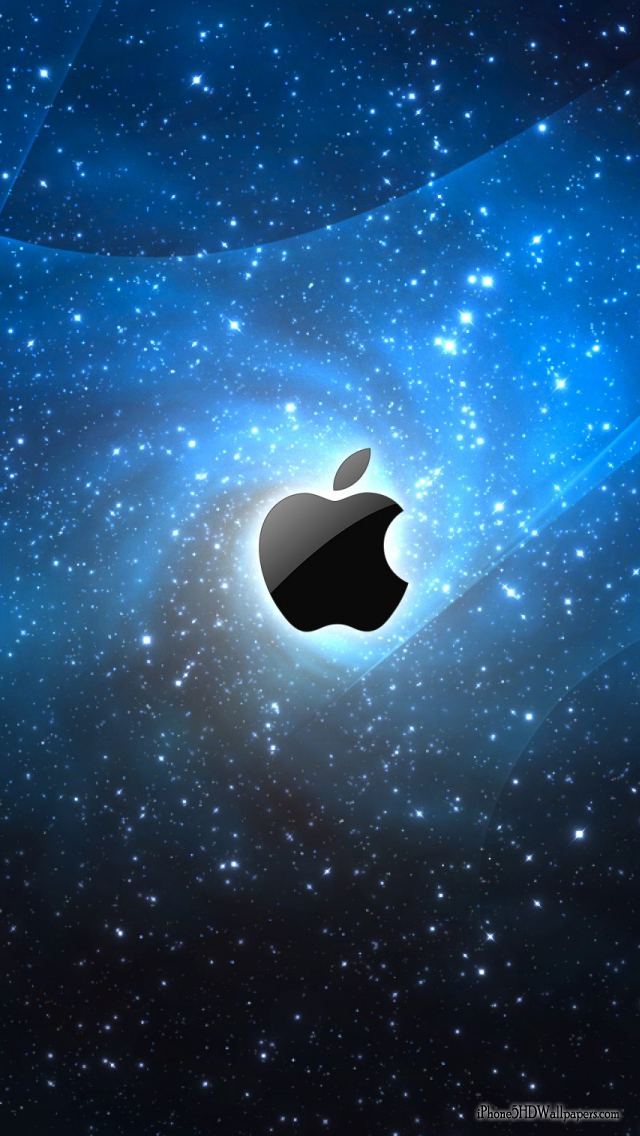 Pin Blue Space Apple Logo Wallpaper