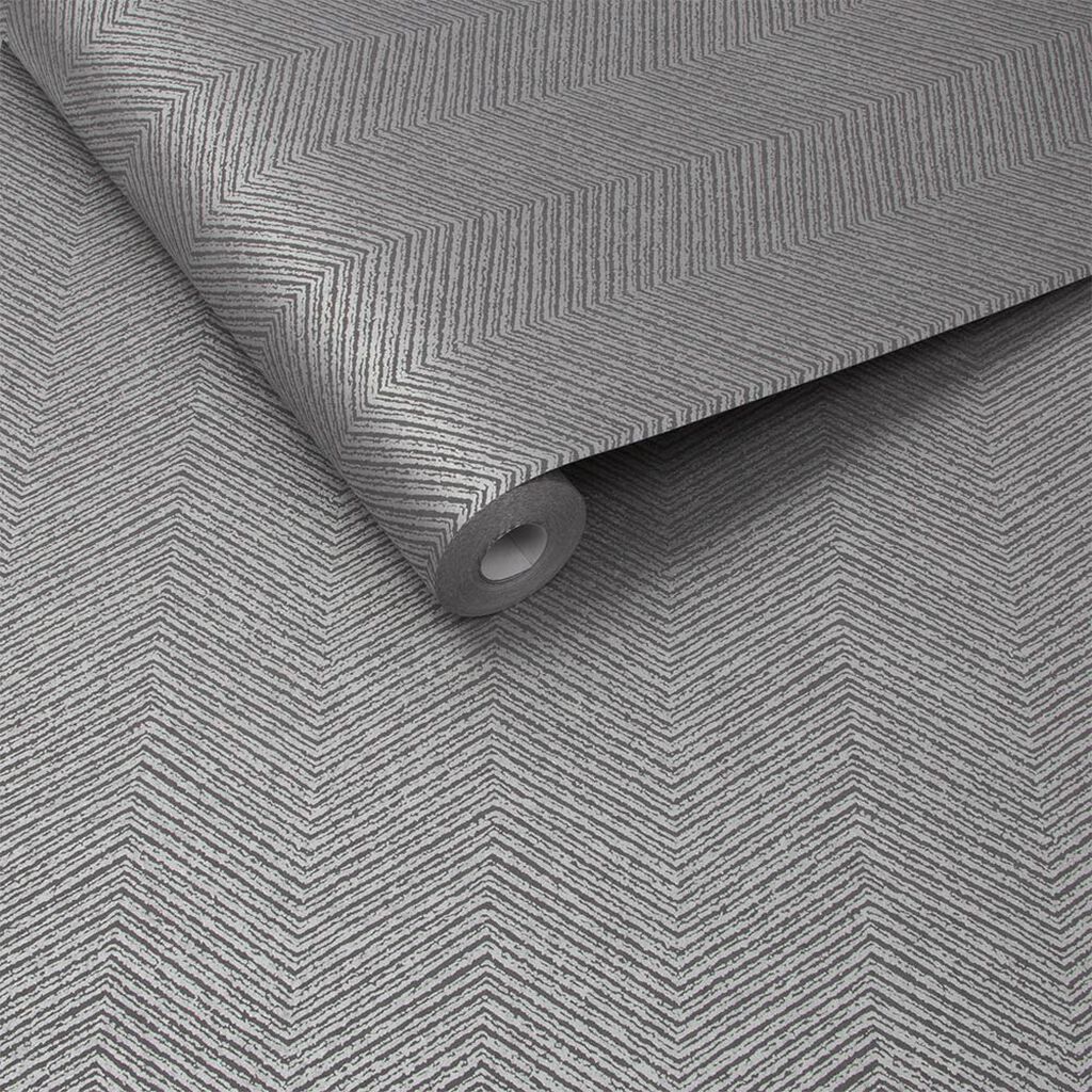 Chevron Texture Silver Wallpaper Grahambrownus