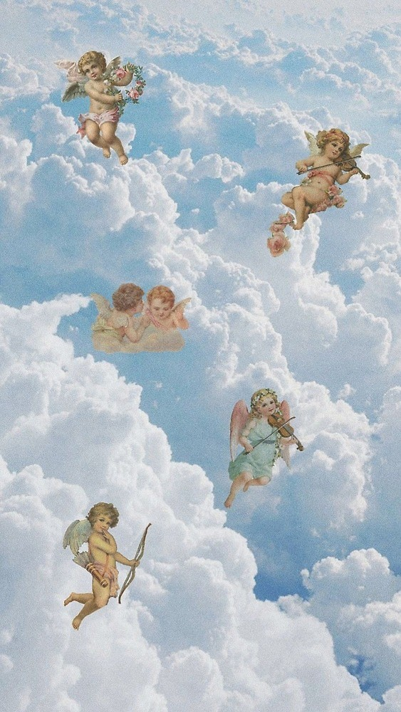Renaissance Angels In Sky Cherubs Cupid Art iPhone Case By