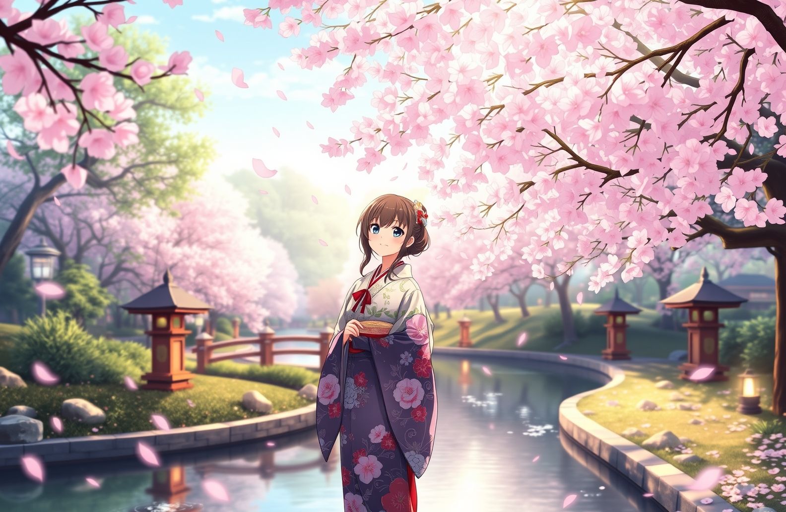 Anime Cherry Blossom Wallpaper
