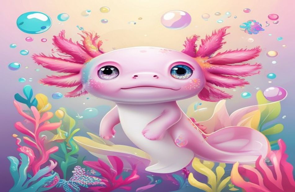 Kawaii Axolotl Wallpaper