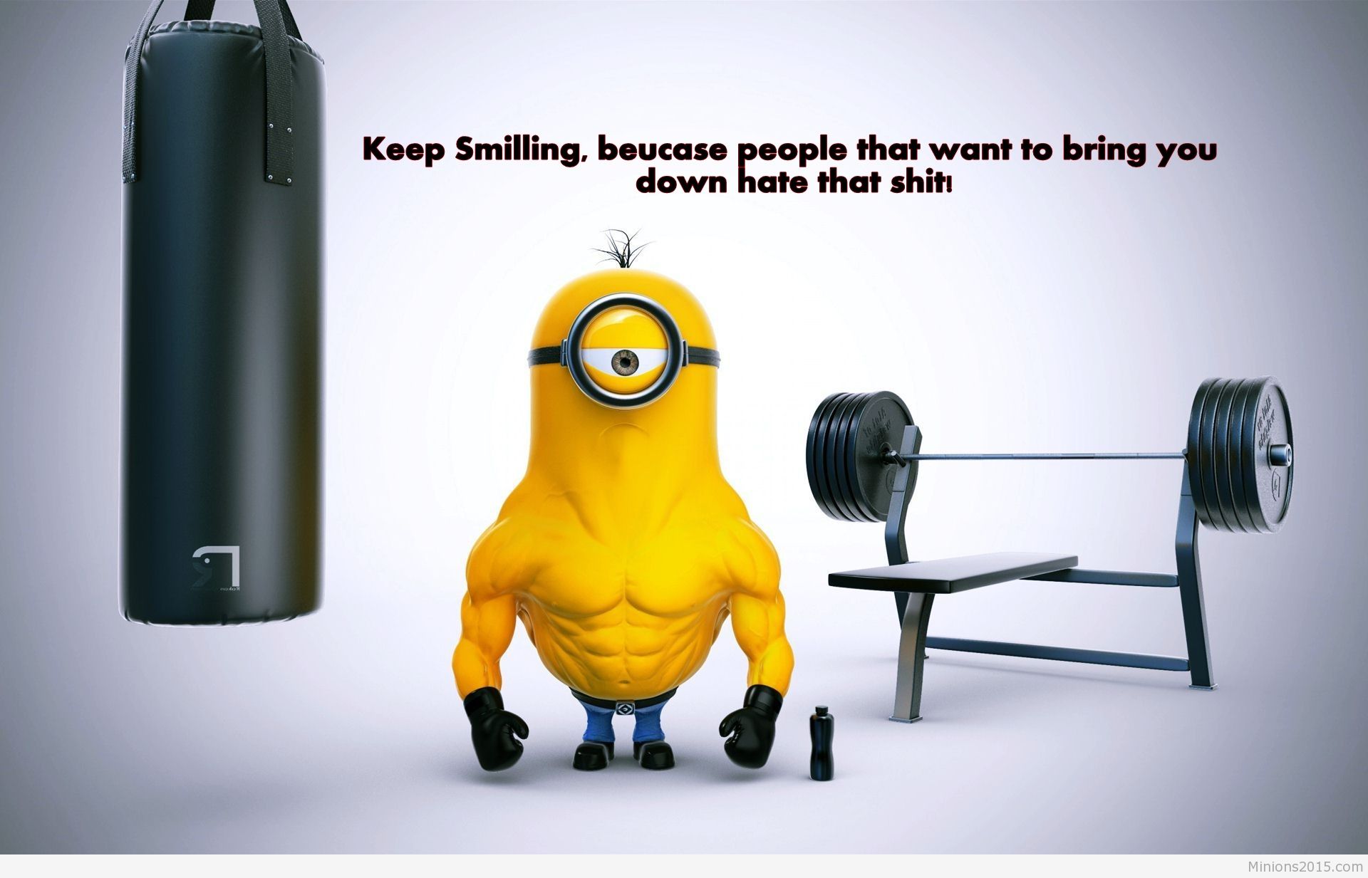 Funny Strong Minion HD Wallpaper
