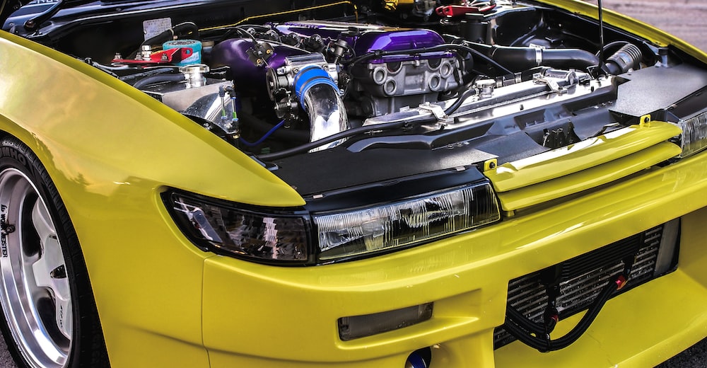 Yellow And Black Car Engine Bay Photo Vancouver Image On