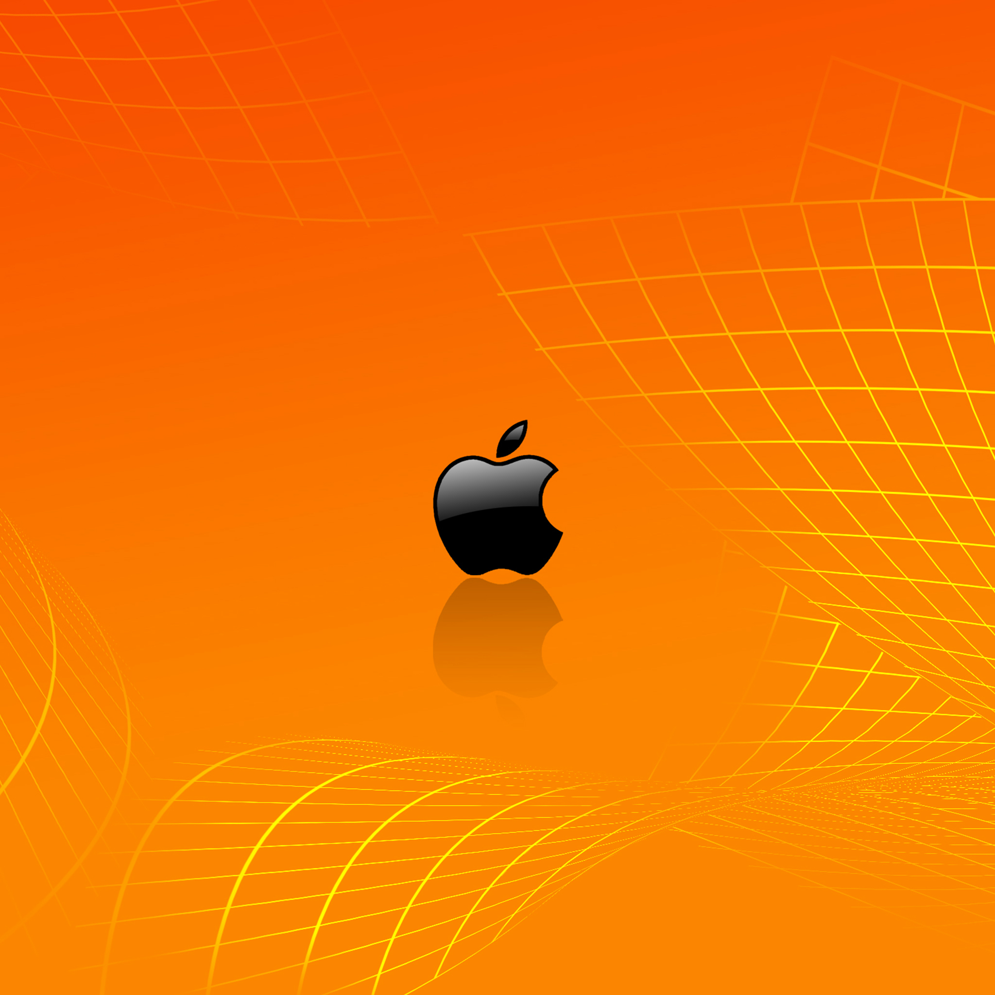 Orange Apple 3wallpaper iPad