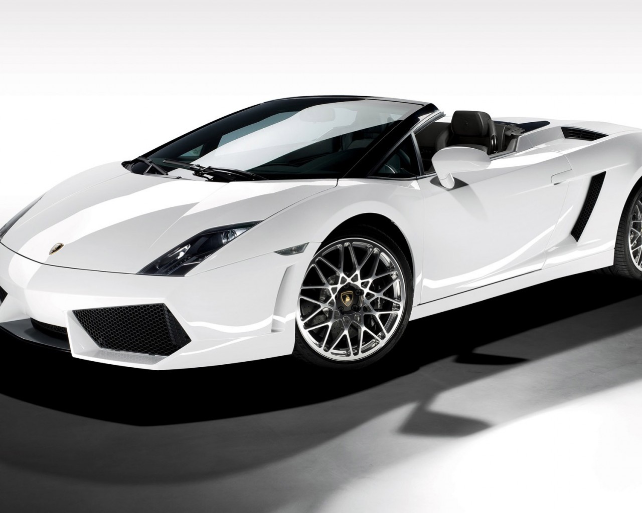 Lamborghini Gallardo Convertible White Windows Wallpaper HD