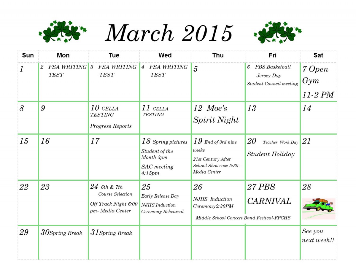 March Calendars Pictures To Pin