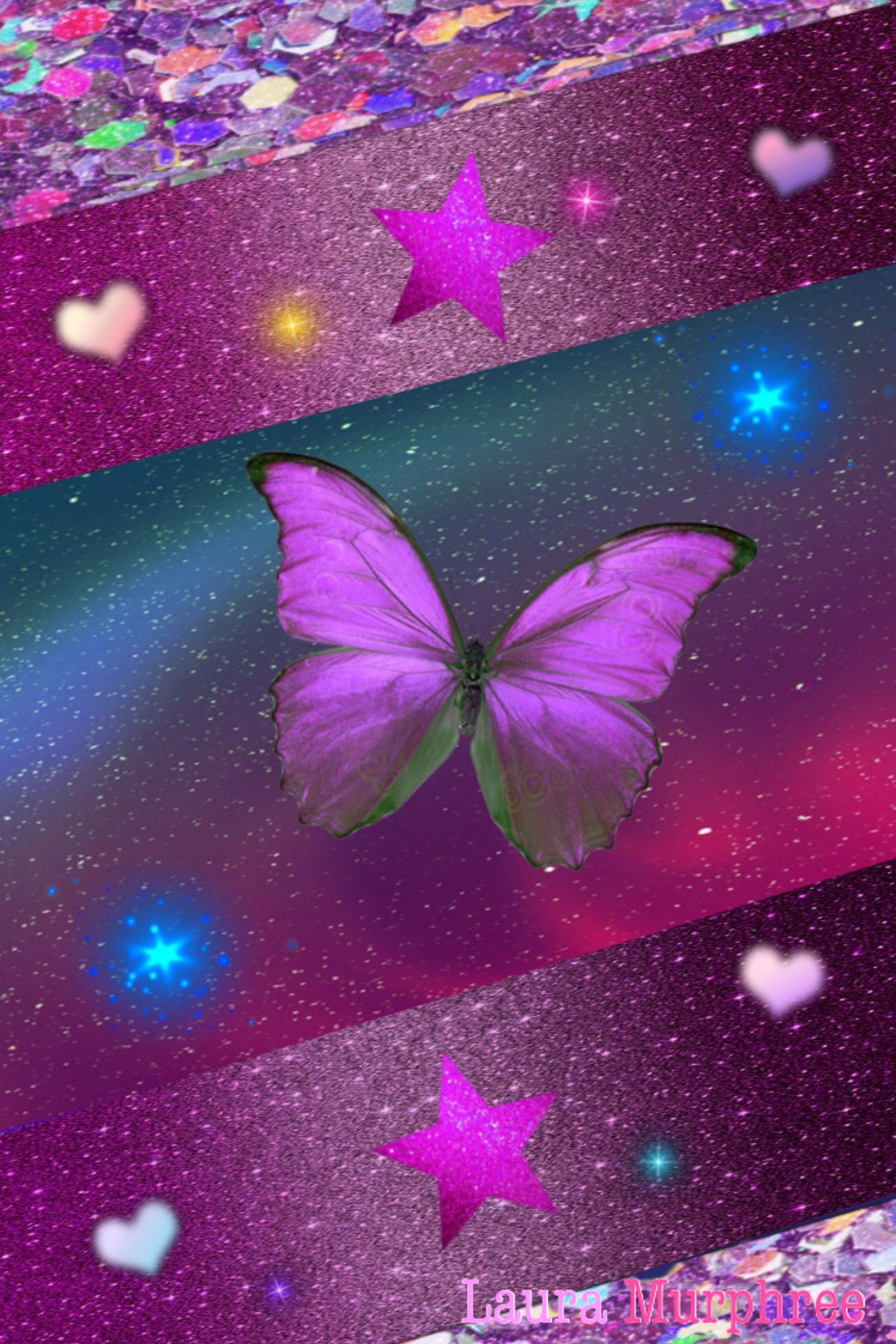 Glitter Butterfly Wallpaper