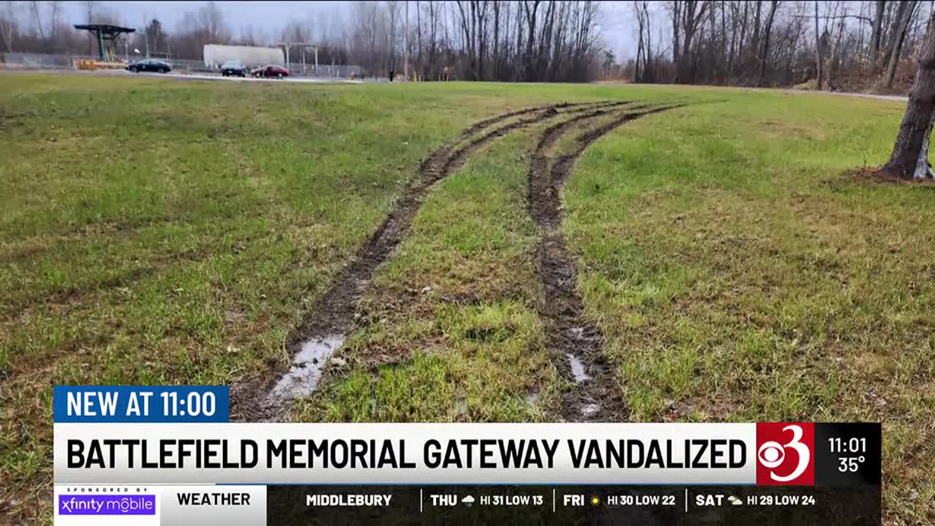 Vandalism At Battlefield Memorial Gateway In Plattsburgh