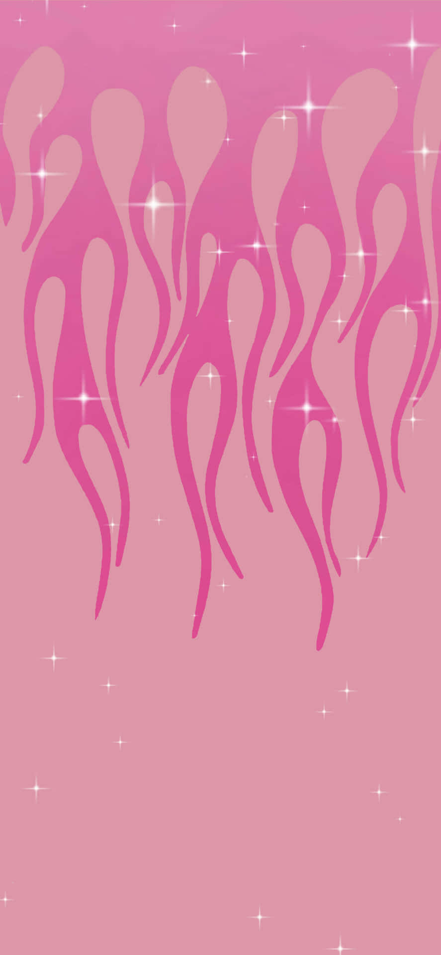 Pink Flames Above Wallpaper