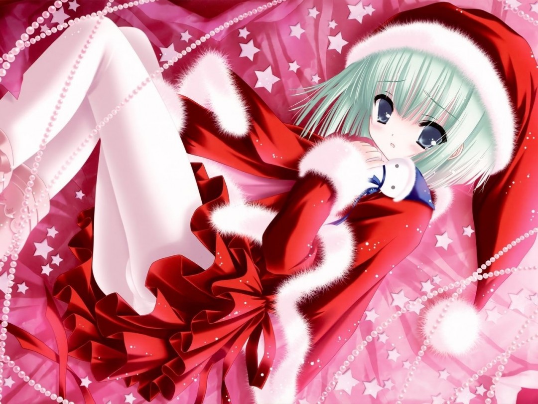 Anime Christmas Girl High Quality Wallpaper HD Background