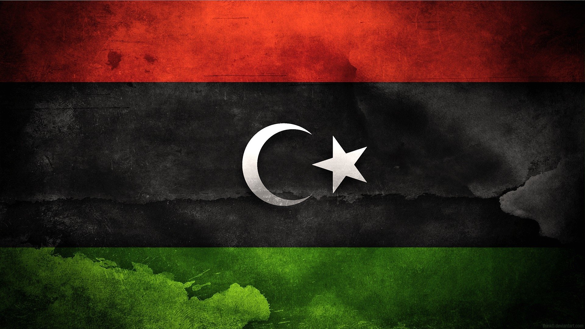 Flag Of Libya HD Wallpaper Background Image