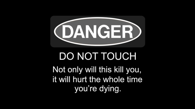 Funny Signs Danger Wallpaper