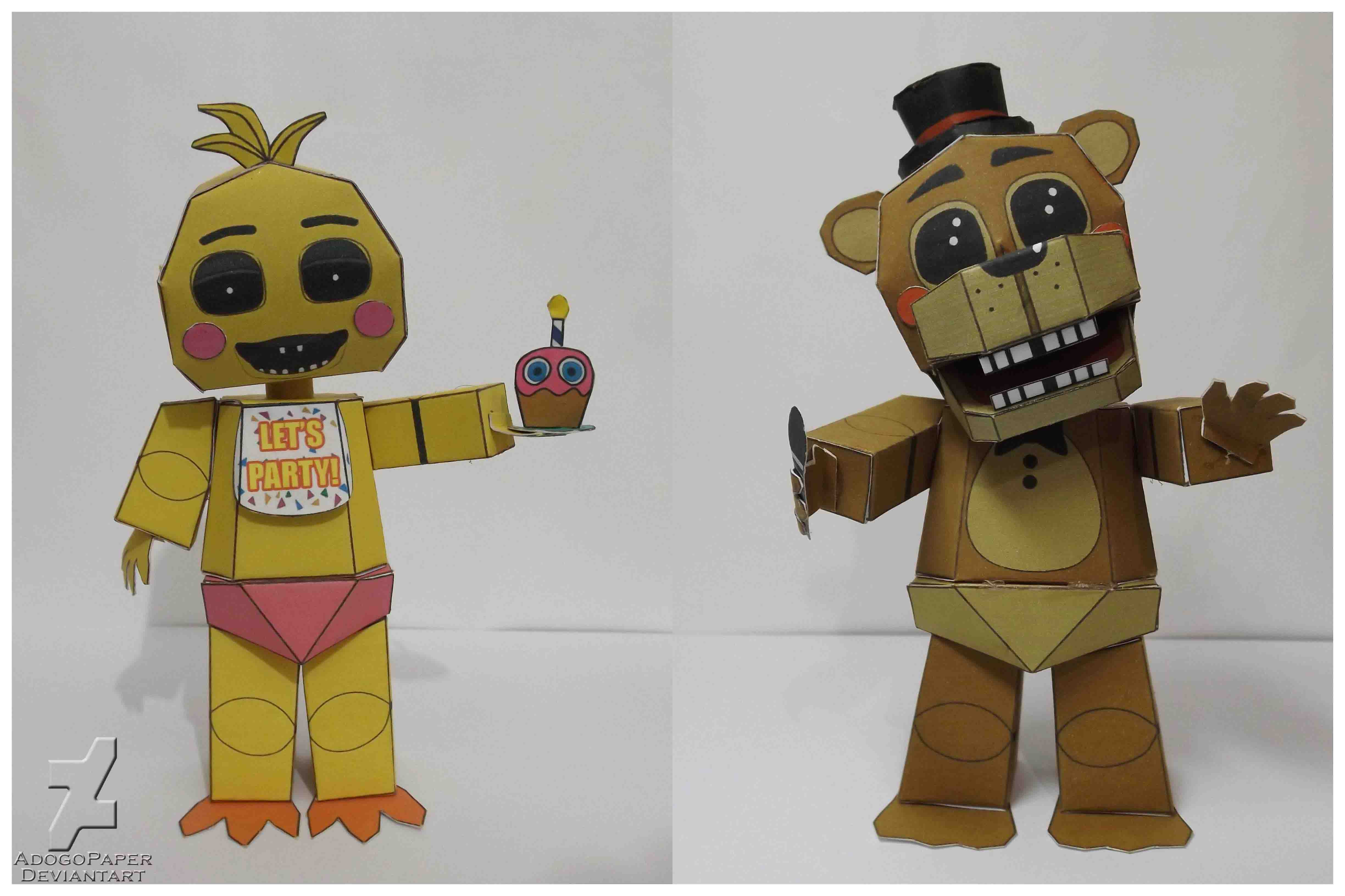 Fnaf Toy Chica And Freddy Night Mode By Adogopaper
